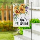 Hello Sunshine Sunflower Suede Garden Flag