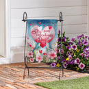 Lovebirds Suede Garden Flag