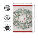 Joyful Oyster Wreath & Tree Front Back Suede Flag Garden
