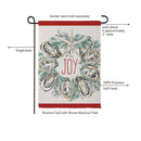 Joyful Oyster Wreath & Tree Front Back Suede Flag Garden