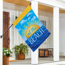 Life Is Better At The Beach Suede House Flag