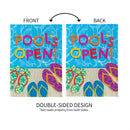 Pools Open Flip Flops Suede Garden Flag
