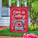 Love Is Calling Suede Garden Flag