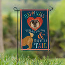 Pet Central Happiness Begins Dog Suede Flag Garden