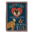 Pet Central Happiness Begins Dog Suede Flag Garden