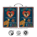 Pet Central Happiness Begins Dog Suede Flag Garden