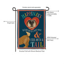 Pet Central Happiness Begins Dog Suede Flag Garden