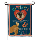 Pet Central Happiness Begins Dog Suede Flag Garden