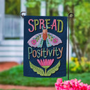 Spread Positivity Suede Garden Flag