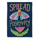Spread Positivity Suede Garden Flag