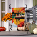Scenic Fall View Suede Flag Garden