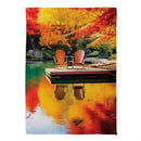 Scenic Fall View Suede Flag Garden