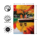 Scenic Fall View Suede Flag Garden