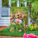 Easter Kitten Suede Garden Flag