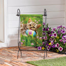 Easter Kitten Suede Garden Flag