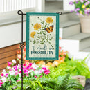 Dwell In Possibility Suede Flag Garden