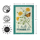 Dwell In Possibility Suede Flag Garden