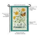 Dwell In Possibility Suede Flag Garden