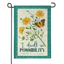 Dwell In Possibility Suede Flag Garden