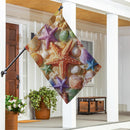 Starfish & Seashells Suede House Flag