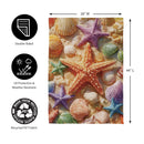 Starfish & Seashells Suede House Flag