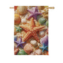 Starfish & Seashells Suede House Flag