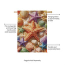 Starfish & Seashells Suede House Flag