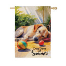 Dog Days of Summer Suede House Flag