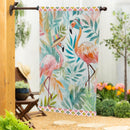 Palm Beach Flamingos Suede House Flag