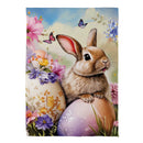 Bunny & Easter Egg Suede Garden Flag