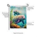 Sea Manatees Suede Garden Flag