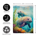 Sea Manatees Suede Garden Flag