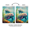 Sea Manatees Suede Garden Flag