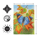 Blue Fall Beauty Suede Flag House