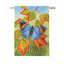 Blue Fall Beauty Suede Flag House