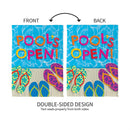 Pool's Open Flip Flops Suede House Flag