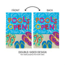 Pool's Open Flip Flops Suede House Flag