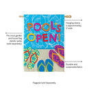 Pool's Open Flip Flops Suede House Flag