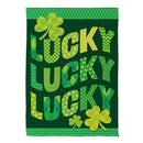 Triple Lucky Suede Garden Flag