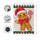 Festive Gingerbread Man Suede Garden Flag Garden