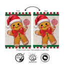 Festive Gingerbread Man Suede Garden Flag Garden