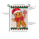 Festive Gingerbread Man Suede Garden Flag Garden