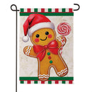 Festive Gingerbread Man Suede Garden Flag Garden