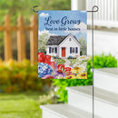 Love Grows Suede Flag Garden