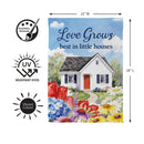 Love Grows Suede Flag Garden