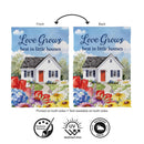 Love Grows Suede Flag Garden