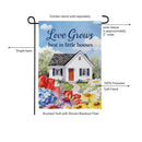 Love Grows Suede Flag Garden