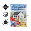 Love Grows Suede Flag House