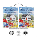 Love Grows Suede Flag House
