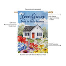 Love Grows Suede Flag House